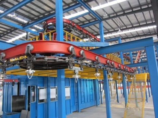 chaîne aérienne industrielle de convoyeur de 1.1KW 2.2KW pour la ligne X348 de revêtement de poudre