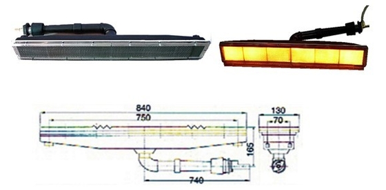 Chauffage infrarouge rayonnant d'Oven Gas Burner Heater IR de revêtement de poudre de NG de LPG