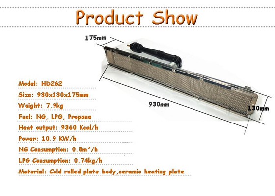 Gaz catalytique industriel Oven Burner HD262 pour le traitement de poudre ou la cuisson de revêtement de nourriture