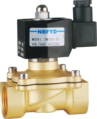 Électrovanne électrique hydraulique normalement fermée en acier inoxydable en laiton à 2 voies