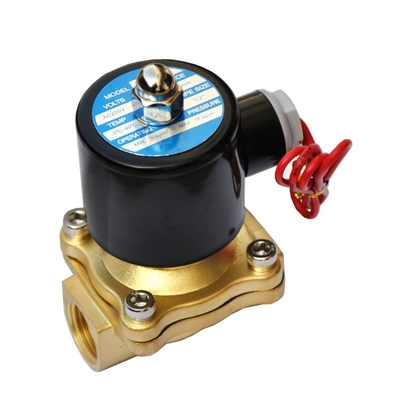Électrovanne électrique hydraulique normalement fermée en acier inoxydable en laiton à 2 voies