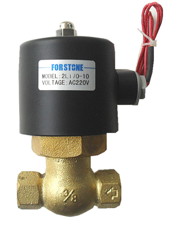 Électrovanne électrique en laiton AC 220V 3/4 pouces pour eau chaude NC